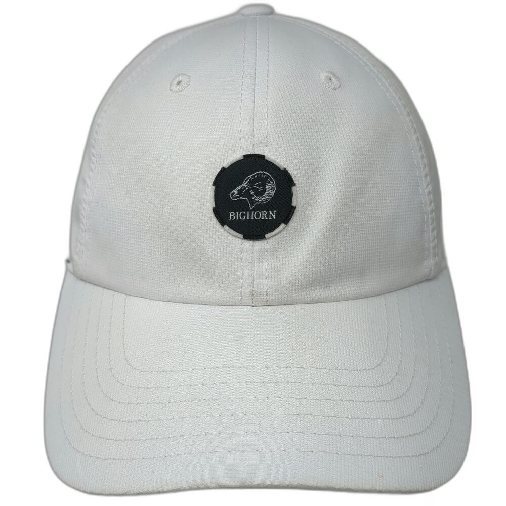American Needle Baseball Cap White One Size Bighorn Sheep Snapback Hat Grey Brim